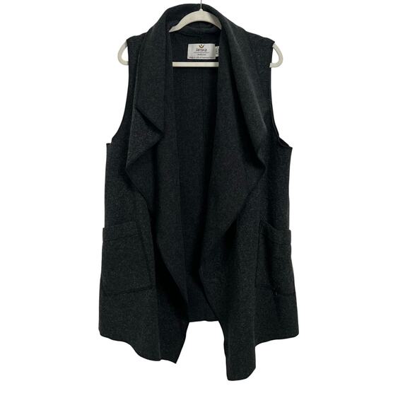 Janska Drape Cascade Waterfall Cardigan Vest Shawl Women's Size Large Lagenlook - Picture 1 of 6